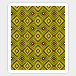 Green Aand Yellow Diamond Shape Pattern Sticker